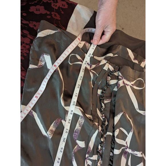 Viktor & Rolf for H&m midi silk ruffled button down shirt dress sz 6 euc - Picture 4 of 5